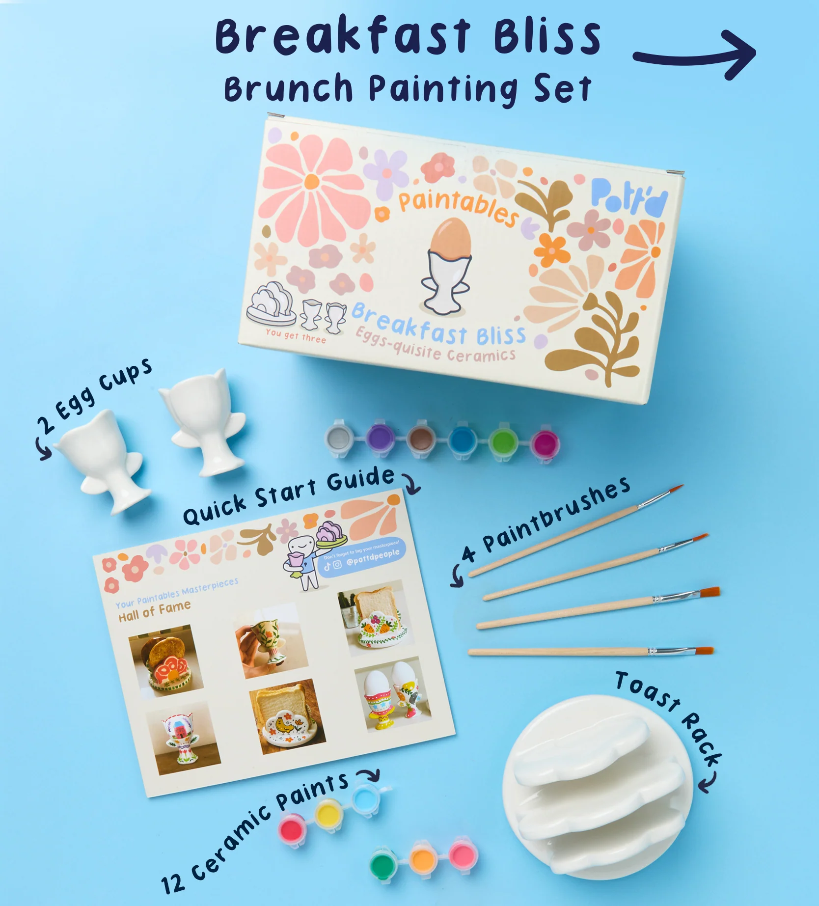 Paintables Mug, Breakfast Set & Vase Bundle - Image 3