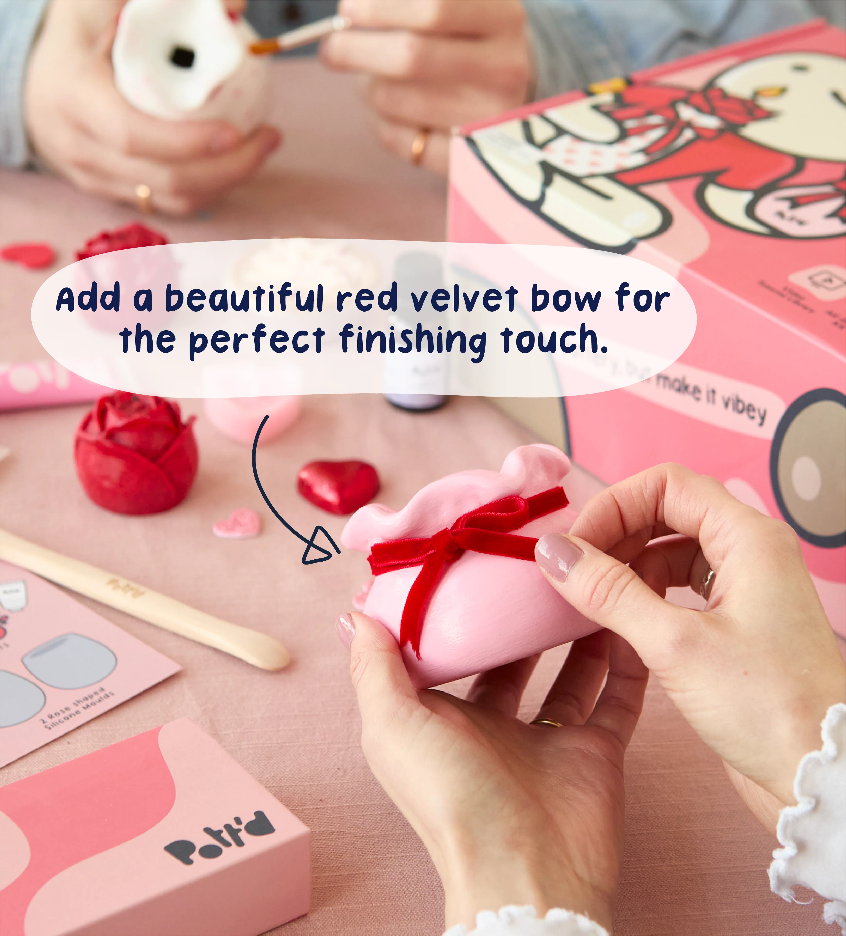 Red Rose Creative Candle & Clay Kit - Image 6